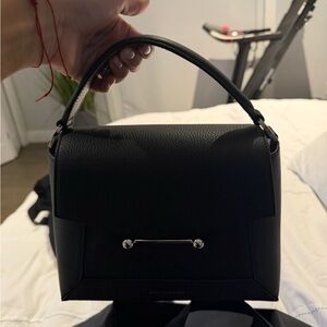 Strathberry Black Leather Satchel